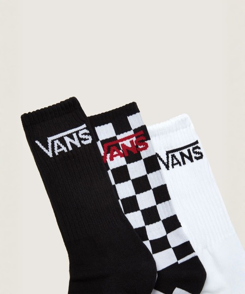VANS（バンズ）の「クラシック クルーソックス（3足） / CLASSIC CREW Black/White VN000F0XY281（ソックス/靴下・メンズ・マルチ・MEDIUM）」の3枚目の写真