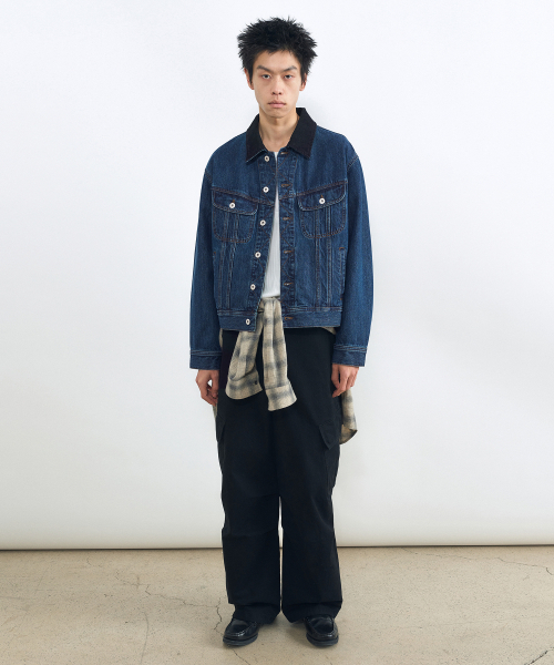 INSILENCE(インサイロンス)の「コントラストカラー ストームトラッカー BLUE(デニムジャケット・レディース・その他・SMALL/MEDIUM/LARGE)」の2枚目の写真
