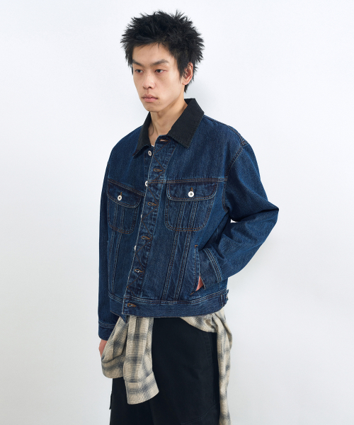 INSILENCE(インサイロンス)の「コントラストカラー ストームトラッカー BLUE(デニムジャケット・レディース・その他・SMALL/MEDIUM/LARGE)」の5枚目の写真