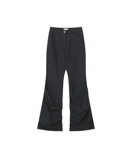セール】コットンシャーリングブーツカットパンツ BLACK（その他パンツ