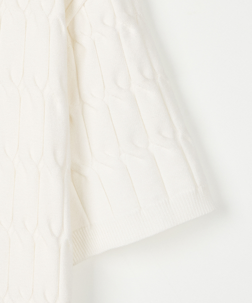 NODU（ノードユー）の「シックスケーブルカラー半袖ニット[アイボリー]（ポロシャツ・メンズ・その他・MEDIUM/LARGE）」の9枚目の写真