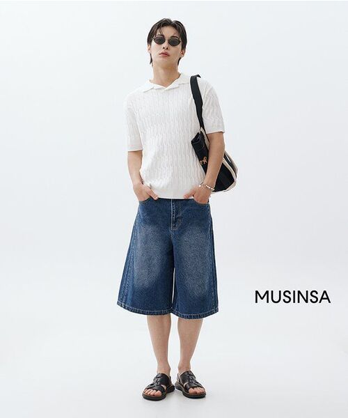 NODU（ノードユー）の「シックスケーブルカラー半袖ニット[アイボリー]（ポロシャツ・メンズ・その他・MEDIUM/LARGE）」の12枚目の写真