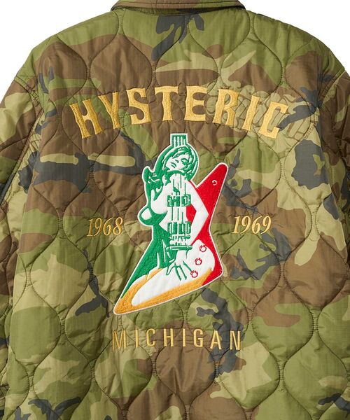 GUITAR GIRL MICHIGAN刺繍 キルティングジャケット（ブルゾン