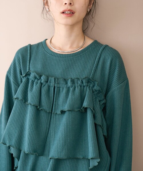 coen(コーエン)の「【セットアイテム】起毛リブキャミセットワンピース(ワンピース・レディース・ダークグリーン/ブラック/ダークブラウン・L/M)」の21枚目の写真