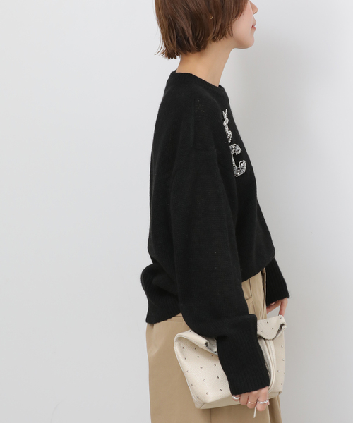 ブローチ付き］ブローチセットプルオーバー（ニット/セーター