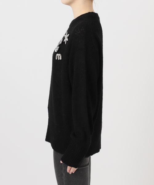 ブローチ付き］ブローチセットプルオーバー（ニット/セーター