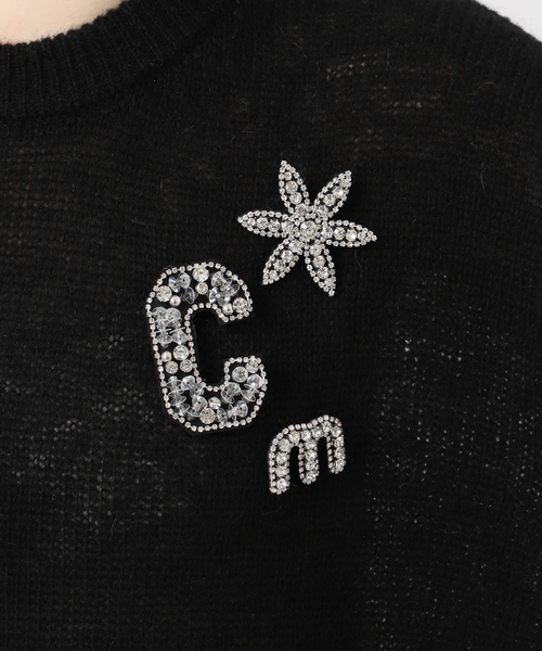 ブローチ付き］ブローチセットプルオーバー（ニット/セーター