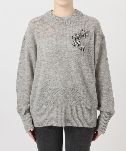 ブローチ付き］ブローチセットプルオーバー（ニット/セーター