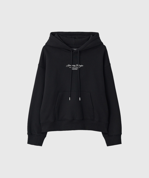 LOOKAST(ルックキャスト)の「ウィンターシグネチャーシーズナル起毛フードパーカー_ブラック(Tシャツ/カットソー・レディース・ブラック・FREE)」の3枚目の写真