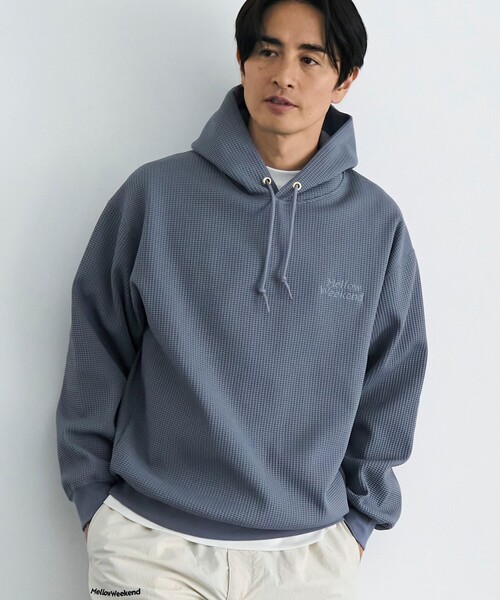 coen(コーエン)の「SOLOTEX(R)ヘビーワッフルパーカー(パーカー・メンズ・オフホワイト/ライトブルー/オリーブ/ブラック・XL/L/M/S)」の4枚目の写真