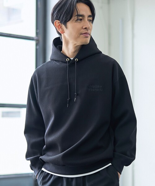 coen(コーエン)の「SOLOTEX(R)ヘビーワッフルパーカー(パーカー・メンズ・オフホワイト/ライトブルー/オリーブ/ブラック・XL/L/M/S)」の2枚目の写真