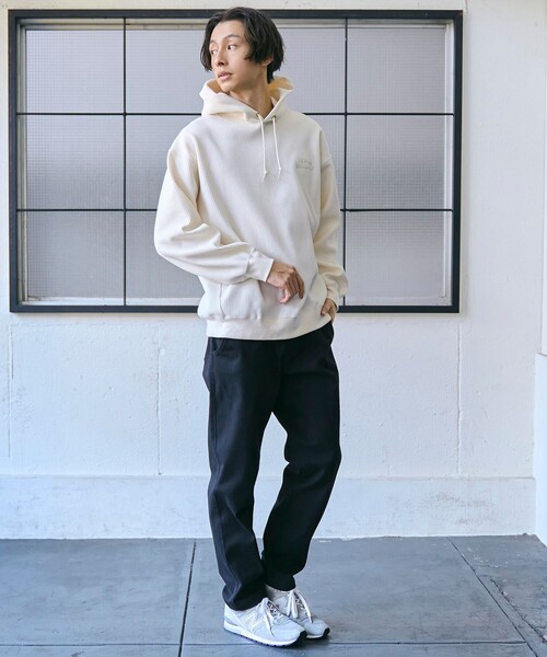 coen(コーエン)の「SOLOTEX(R)ヘビーワッフルパーカー(パーカー・メンズ・オフホワイト/ライトブルー/オリーブ/ブラック・XL/L/M/S)」の8枚目の写真