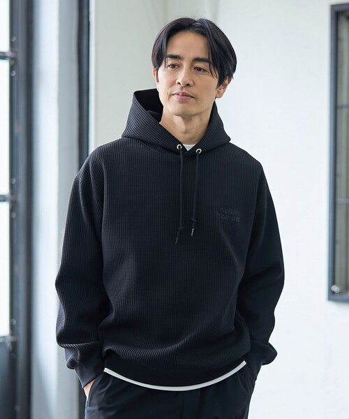 coen(コーエン)の「SOLOTEX(R)ヘビーワッフルパーカー(パーカー・メンズ・オフホワイト/ライトブルー/オリーブ/ブラック・XL/L/M/S)」の13枚目の写真