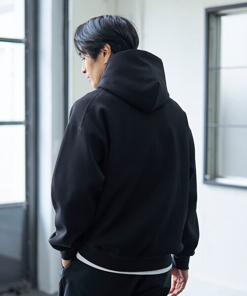 coen(コーエン)の「SOLOTEX(R)ヘビーワッフルパーカー(パーカー・メンズ・オフホワイト/ライトブルー/オリーブ/ブラック・XL/L/M/S)」の15枚目の写真