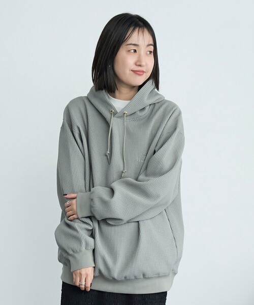 coen(コーエン)の「SOLOTEX(R)ヘビーワッフルパーカー(パーカー・メンズ・オフホワイト/ライトブルー/オリーブ/ブラック・XL/L/M/S)」の18枚目の写真