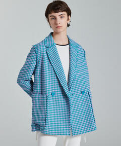 Checkered Oversized Jacket Coat/チェックオーバージャケットコート