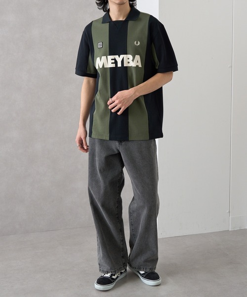 FRED PERRY（フレッドペリー）の「【FRED PERRY】MEYBA CUT AND SEW POLO SHIRT ゲームシャツ サッカー SM2160（ポロシャツ・メンズ・ネイビー/ブラック・S/M/L/XL）」の8枚目の写真