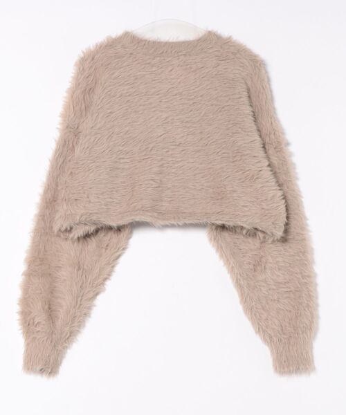 flower（フラワー）の「フラッフィーシャギーニット（ニット/セーター・レディース・アイボリー/ピンク/ベージュ・FREE）」の4枚目の写真