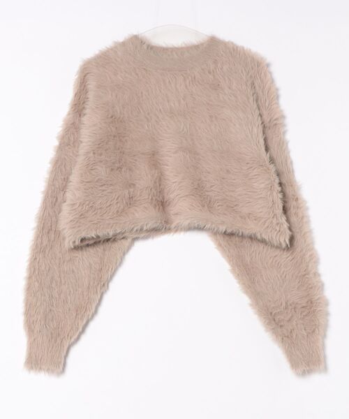 flower（フラワー）の「フラッフィーシャギーニット（ニット/セーター・レディース・アイボリー/ピンク/ベージュ・FREE）」の6枚目の写真