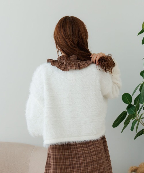 flower（フラワー）の「フラッフィーシャギーニット（ニット/セーター・レディース・アイボリー/ピンク/ベージュ・FREE）」の13枚目の写真