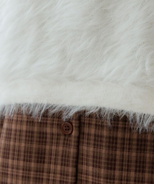 flower（フラワー）の「フラッフィーシャギーニット（ニット/セーター・レディース・アイボリー/ピンク/ベージュ・FREE）」の17枚目の写真