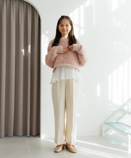 flower（フラワー）の「フラッフィーシャギーニット（ニット/セーター・レディース・アイボリー/ピンク/ベージュ・FREE）」の18枚目の写真