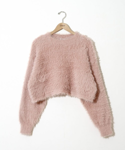 flower（フラワー）の「フラッフィーシャギーニット（ニット/セーター・レディース・アイボリー/ピンク/ベージュ・FREE）」の22枚目の写真