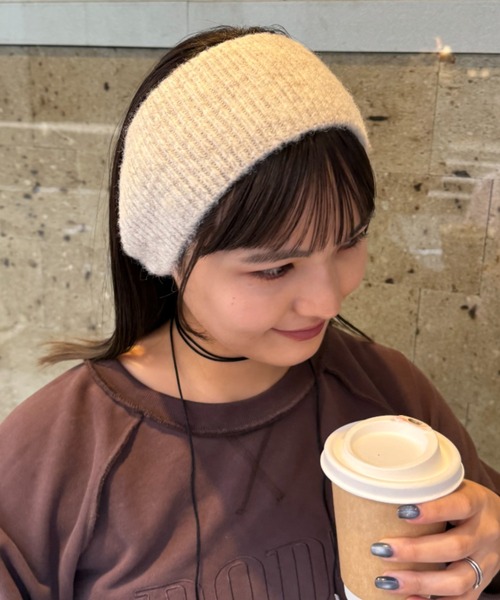 CIAOPANIC TYPY（チャオパニックティピー）の「【プチプラ】プレート付きリブヘアターバン（ヘアバンド・レディース・サックスブルー/アイボリー/グレー/ブラウン・ONE SIZE）」の5枚目の写真