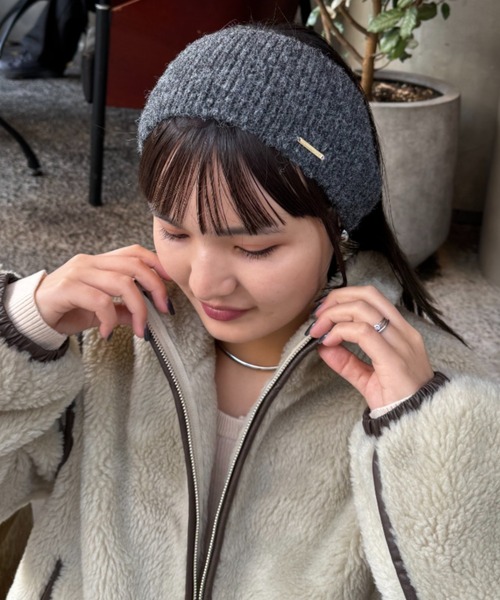 CIAOPANIC TYPY（チャオパニックティピー）の「【プチプラ】プレート付きリブヘアターバン（ヘアバンド・レディース・サックスブルー/アイボリー/グレー/ブラウン・ONE SIZE）」の7枚目の写真