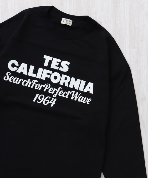 The Endless Summer（エンドレスサマー）の「TES CALIFORNIA FOOT BALL T-SHIRT 9SLEEVE / フットボールTシャツ  ９分袖（Tシャツ/カットソー・メンズ・ホワイト/イエロー/ネイビー/ブラック・SMALL/MEDIUM/LARGE/X-LARGE）」の2枚目の写真