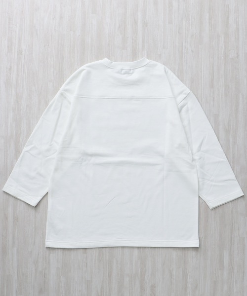 The Endless Summer（エンドレスサマー）の「TES CALIFORNIA FOOT BALL T-SHIRT 9SLEEVE / フットボールTシャツ  ９分袖（Tシャツ/カットソー・メンズ・ホワイト/イエロー/ネイビー/ブラック・SMALL/MEDIUM/LARGE/X-LARGE）」の7枚目の写真