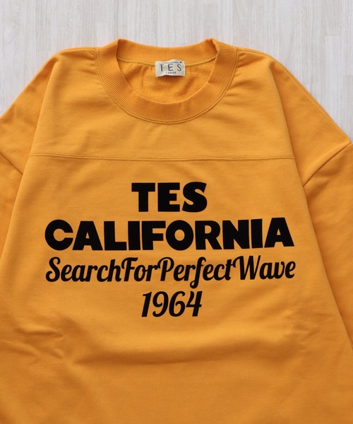 The Endless Summer（エンドレスサマー）の「TES CALIFORNIA FOOT BALL T-SHIRT 9SLEEVE / フットボールTシャツ  ９分袖（Tシャツ/カットソー・メンズ・ホワイト/イエロー/ネイビー/ブラック・SMALL/MEDIUM/LARGE/X-LARGE）」の14枚目の写真
