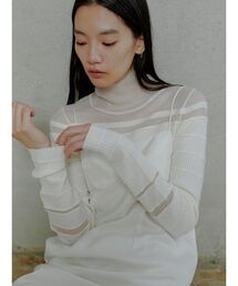 MIESROHE | 【MASH BLACK FRIDAY限定】シアー切り替えRIBタートルNT(ニット/セーター)