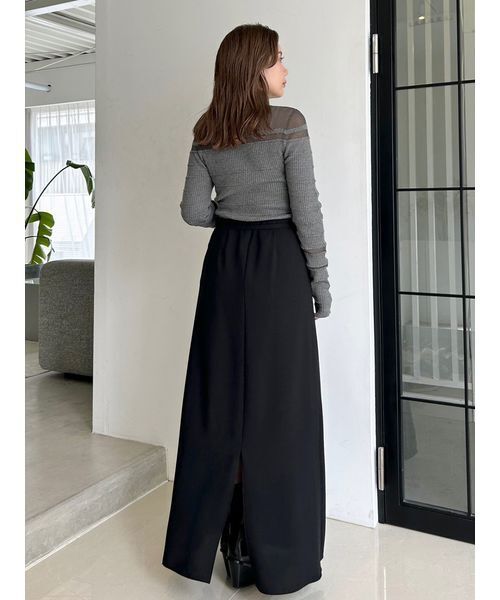 MIESROHE（ミースロエ）の「【MASH BLACK FRIDAY限定】シアー切り替えRIBタートルNT（ニット/セーター・レディース・ブラック/ライトブルー/グレー/ホワイト・F）」の8枚目の写真