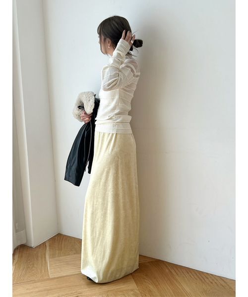 MIESROHE（ミースロエ）の「【MASH BLACK FRIDAY限定】シアー切り替えRIBタートルNT（ニット/セーター・レディース・ブラック/ライトブルー/グレー/ホワイト・F）」の12枚目の写真