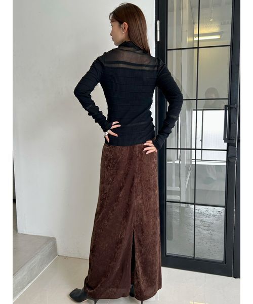 MIESROHE（ミースロエ）の「【MASH BLACK FRIDAY限定】シアー切り替えRIBタートルNT（ニット/セーター・レディース・ブラック/ライトブルー/グレー/ホワイト・F）」の20枚目の写真