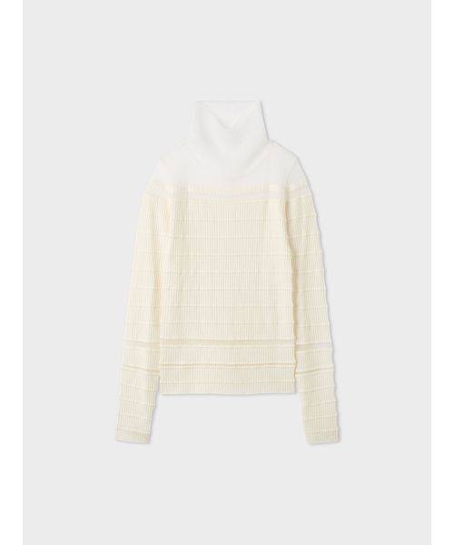 MIESROHE（ミースロエ）の「【MASH BLACK FRIDAY限定】シアー切り替えRIBタートルNT（ニット/セーター・レディース・ブラック/ライトブルー/グレー/ホワイト・F）」の22枚目の写真