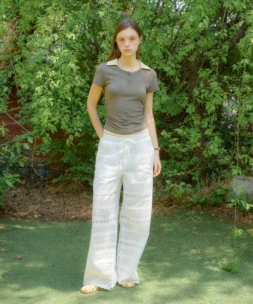 SALON DE YOHN（サロンドヨーン）の「Hampton Breeze Wide Pants_ White（その他パンツ・レディース・その他・SMALL/MEDIUM）」の3枚目の写真