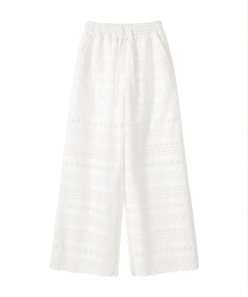 SALON DE YOHN（サロンドヨーン）の「Hampton Breeze Wide Pants_ White（その他パンツ・レディース・その他・SMALL/MEDIUM）」の4枚目の写真