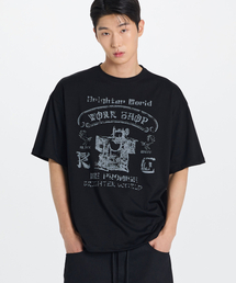 KICHUL（キチョル）の「Bright world semi over t-shirt (black)（Tシャツ/カットソー）」