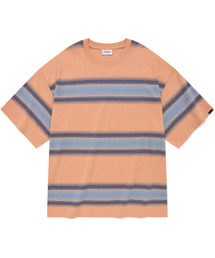 グラデーションストライプTシャツサーモン