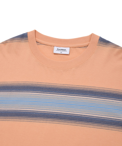 COVERNAT(カバーナット)の「グラデーションストライプTシャツサーモン(Tシャツ/カットソー・レディース・その他・SMALL/MEDIUM/LARGE/X-LARGE)」の3枚目の写真
