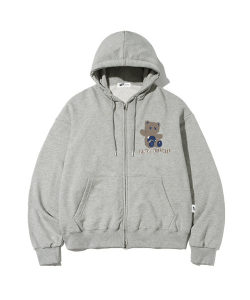 PAGESIISII(ページシシ)の「スターパターンベアプリント2WAYフードジップアップグレー(パーカー・レディース・その他・MEDIUM/LARGE)」の1枚目の写真