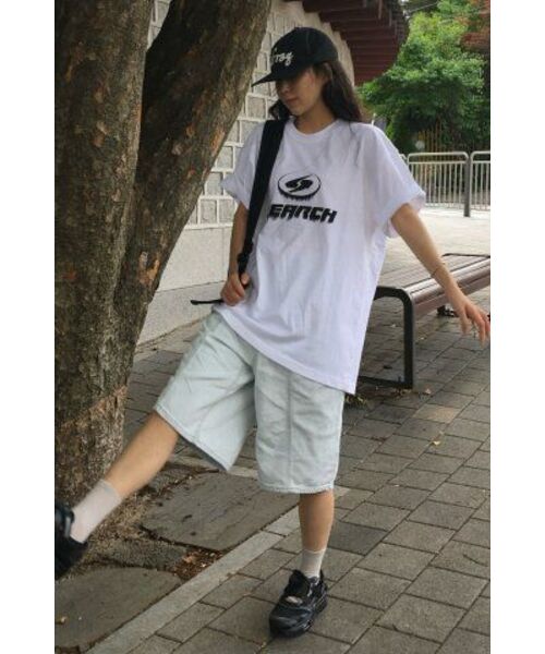 SEARCH410(サーチ410)の「ブリードロゴ 半袖Tシャツ ホワイト-ブラック(Tシャツ/カットソー・メンズ・その他・MEDIUM)」の7枚目の写真