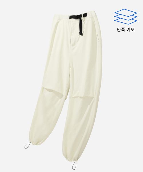YALE（イェール）の「[裏起毛][ONEMILE WEAR] ウォームアップワイドフィールドパンツアイボリー（スウェットパンツ・レディース・その他・LARGE/MEDIUM/SMALL/X-LARGE）」の2枚目の写真
