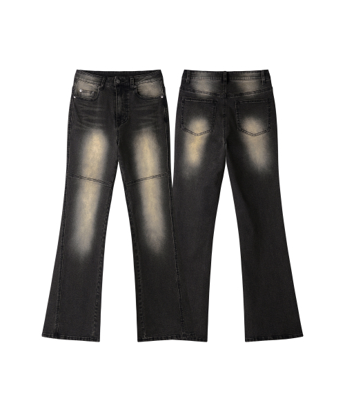 LEATHERY（レザリー）の「ヴィンテージコントラストブーツカットデニム[ブラック]（デニムパンツ・レディース・その他・SMALL/MEDIUM/LARGE/X-SMALL）」の3枚目の写真