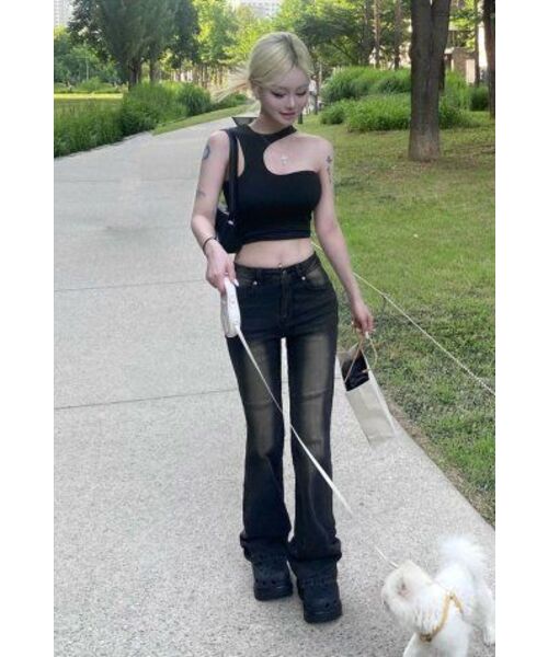 LEATHERY（レザリー）の「ヴィンテージコントラストブーツカットデニム[ブラック]（デニムパンツ・レディース・その他・SMALL/MEDIUM/LARGE/X-SMALL）」の11枚目の写真