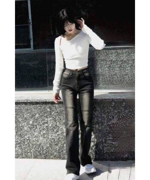 LEATHERY（レザリー）の「ヴィンテージコントラストブーツカットデニム[ブラック]（デニムパンツ・レディース・その他・SMALL/MEDIUM/LARGE/X-SMALL）」の15枚目の写真