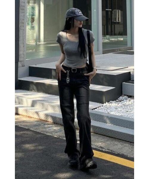 LEATHERY（レザリー）の「ヴィンテージコントラストブーツカットデニム[ブラック]（デニムパンツ・レディース・その他・SMALL/MEDIUM/LARGE/X-SMALL）」の16枚目の写真
