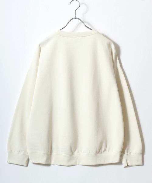 DISCUS（ディスカス）の「2026SS DISCUS/ディスカス オーバーサイズ 裏起毛 カレッジロゴ クルーネックスウェットトレーナー レディース（スウェット・レディース・オレンジ/スミクロ/ホワイト/アイボリー/グレー系その他/ブルーグリーン/グレー・L/M）」の15枚目の写真
